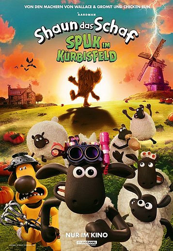 Filmplakat des Films KINO FÜR ALLE Shaun das Schaf - Spuk im Kürbisfeld