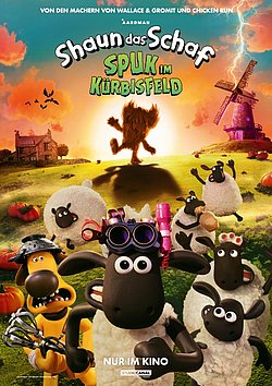 Filmplakat des Films KINO FÜR ALLE Shaun das Schaf - Spuk im Kürbisfeld