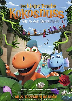 Filmplakat des Films Der kleine Drache Kokosnuss - Auf in den Dschungel!